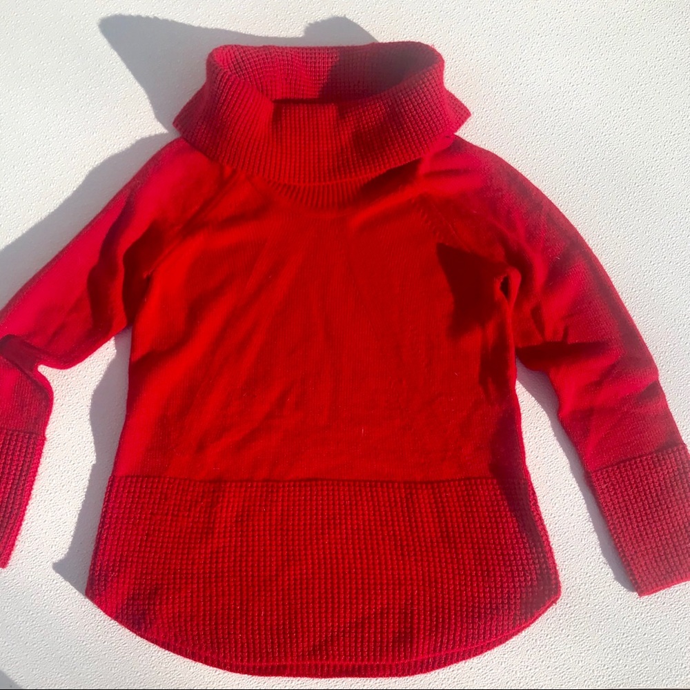 Calvin Klein Red Cowl Neck Sweater.